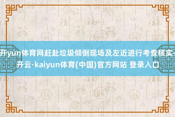 开yun体育网赶赴垃圾倾倒现场及左近进行考查核实-开云·kaiyun体育(中国)官方网站 登录入口