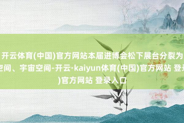 开云体育(中国)官方网站本届进博会松下展台分裂为糊口空间、宇宙空间-开云·kaiyun体育(中国)官方网站 登录入口